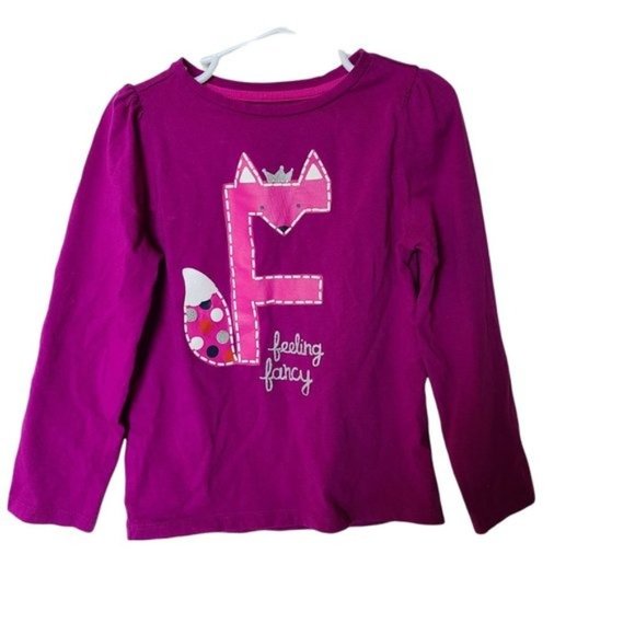 Gymboree Feeling Fancy Tee 4T Long Sleeve Fox Purple‎ - Picture 2 of 5